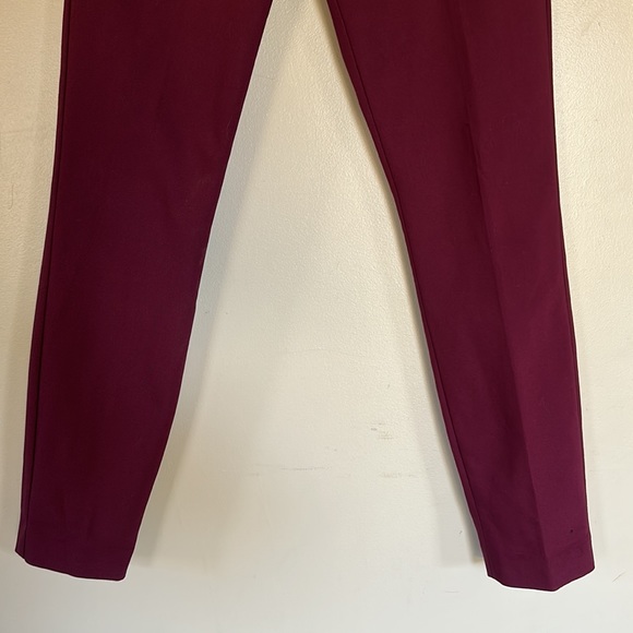 Express Low Rise Columnist Ankle Dress Pants - Burgundy - 0 Regular - Picture 6 of 14